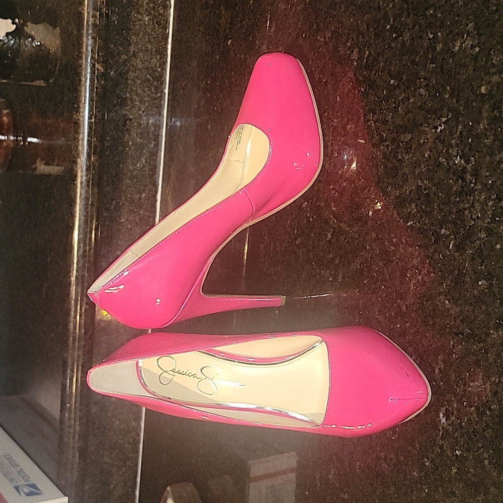 Jessica Simpson hot pink size 10m shoes with 5" heel